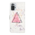 For Xiaomi Redmi Note 10 Pro / Pro Max Oil Embossed 3D Drawing Leather Phone Case(Triangular Marble)
