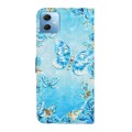 For Xiaomi Redmi Note 12 Global Oil Embossed 3D Drawing Leather Phone Case(Blue Butterflies)