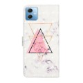 For Xiaomi Redmi Note 12 Global Oil Embossed 3D Drawing Leather Phone Case(Triangular Marble)