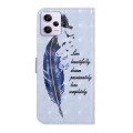For Xiaomi Redmi Note 12 Pro Global Oil Embossed 3D Drawing Leather Phone Case(Blue Feather)