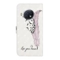 For Xiaomi Mi 10T Lite Oil Embossed 3D Drawing Leather Phone Case(Feather)