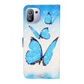 For Xiaomi Mi 11 Pro Oil Embossed 3D Drawing Leather Phone Case(3 Butterflies)