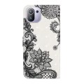 For Xiaomi Mi 11 Pro Oil Embossed 3D Drawing Leather Phone Case(Lace Flower)