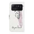 For Xiaomi Mi 11 Ultra Oil Embossed 3D Drawing Leather Phone Case(Feather)