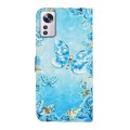 For Xiaomi 12 Pro Oil Embossed 3D Drawing Leather Phone Case(Blue Butterflies)