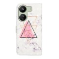 For Xiaomi Redmi 13C 4G Oil Embossed 3D Drawing Leather Phone Case(Triangular Marble)