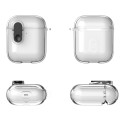 For AirPods 1 / 2 Ice Crystals Shockproof Earphone Protective Case(Transparent)