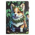 For Lenovo Tab P11 J606F Colored Drawing Stitching Leather Tablet Smart Case(Corgi)