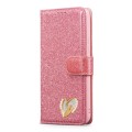 For Samsung Galaxy A34 5G Glitter Powder Love Leather Phone Case(Rose Red)