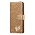 For Samsung Galaxy A34 5G Glitter Powder Love Leather Phone Case(Gold)