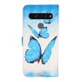 For LG K61S / K51S Oil Embossed 3D Drawing Leather Phone Case(3 Butterflies)
