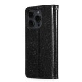 For iPhone 15 Pro Max Glitter Powder Love Leather Phone Case(Black)