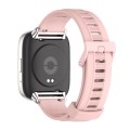 For Redmi Watch 3 Lite / Watch 3 Active Mijobs Flat Hole Breathable TPU Watch Band(Pink+Silver)