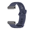 For Redmi Watch 3 Lite / Watch 3 Active Mijobs Flat Hole Breathable TPU Watch Band(Midnight Blue+Bla