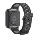 For Redmi Watch 3 Lite / Watch 3 Active Mijobs Square Hole Breathable TPU Watch Band(Black Grey)