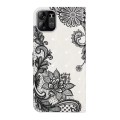 For Tecno Spark Go 2023 Oil Embossed 3D Drawing Leather Phone Case(Lace Flower)