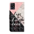 For TCL 40 SE Oil Embossed 3D Drawing Leather Phone Case(Stitching Marble)