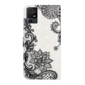 For TCL 40 SE Oil Embossed 3D Drawing Leather Phone Case(Lace Flower)