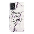 For TCL 40 SE Oil Embossed 3D Drawing Leather Phone Case(Words Marble)