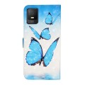 For TCL 403 Oil Embossed 3D Drawing Leather Phone Case(3 Butterflies)