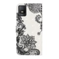 For TCL 403 Oil Embossed 3D Drawing Leather Phone Case(Lace Flower)