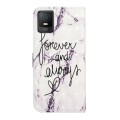 For TCL 403 Oil Embossed 3D Drawing Leather Phone Case(Words Marble)
