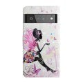 For Google Pixel 6 Pro Oil Embossed 3D Drawing Leather Phone Case(Flower Fairy)