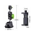 Single Suction Cup Pea Clamp Arm Holder 23cm with Knob Phone Clamp
