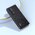 For Honor Magic Vs2 ABEEL Dual Color Lichi Texture PU Phone Case(Black)