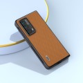 For Honor Magic Vs2 ABEEL Carbon Fiber Texture Protective Phone Case(Light Brown)
