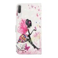 For Sony Xperia L3 Oil Embossed 3D Drawing Leather Phone Case(Flower Fairy)