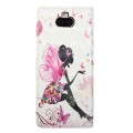 For Sony Xperia 10 Oil Embossed 3D Drawing Leather Phone Case(Flower Fairy)
