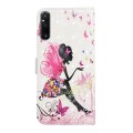 For Sony Xperia 1 V Oil Embossed 3D Drawing Leather Phone Case(Flower Fairy)