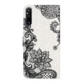 For Sony Xperia 1 V Oil Embossed 3D Drawing Leather Phone Case(Lace Flower)