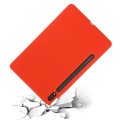For Samsung Galaxy Tab S9 Ultra Pure Color Liquid Silicone Shockproof Tablet Case(Red)
