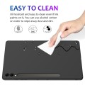 For Samsung Galaxy Tab S9+ Pure Color Liquid Silicone Shockproof Tablet Case(Black)