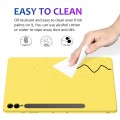 For Samsung Galaxy Tab S9+ Pure Color Liquid Silicone Shockproof Tablet Case(Yellow)