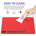 For Samsung Galaxy Tab S9+ Pure Color Liquid Silicone Shockproof Tablet Case(Red)