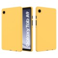 For Samsung Galaxy Tab A9 Pure Color Liquid Silicone Shockproof Tablet Case(Yellow)