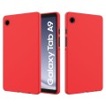 For Samsung Galaxy Tab A9 Pure Color Liquid Silicone Shockproof Tablet Case(Red)