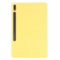 For Samsung Galaxy Tab S9 FE+ Pure Color Liquid Silicone Shockproof Tablet Case(Yellow)