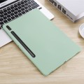 For Samsung Galaxy Tab S9 FE+ Pure Color Liquid Silicone Shockproof Tablet Case(Green)