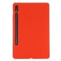 For Samsung Galaxy Tab S9 Pure Color Liquid Silicone Shockproof Tablet Case(Red)