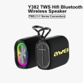 awei Y382 TWS Outdoor Portable Bluetooth Speaker(Black)