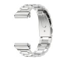 For Redmi Watch 3 Lite / Watch 3 Active Mijobs Three-Bead Metal Stainless Steel Watch Band(Silver)