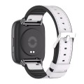 For Redmi Watch 3 Lite / Watch 3 Active Mijobs TPU Leather Watch Band(White Black)