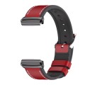 For Redmi Watch 3 Lite / Watch 3 Active Mijobs TPU Leather Watch Band(Red Black)