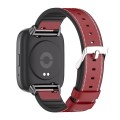 For Redmi Watch 3 Lite / Watch 3 Active Mijobs TPU Leather Watch Band(Red Black)