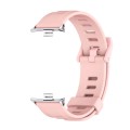 For Xiaomi Mi Band 8 Pro Mijobs Flat Hole Breathable Silicone Watch Band(Pink+Silver)