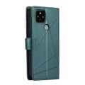 For Google Pixel 5 PU Genuine Leather Texture Embossed Line Phone Case(Green)